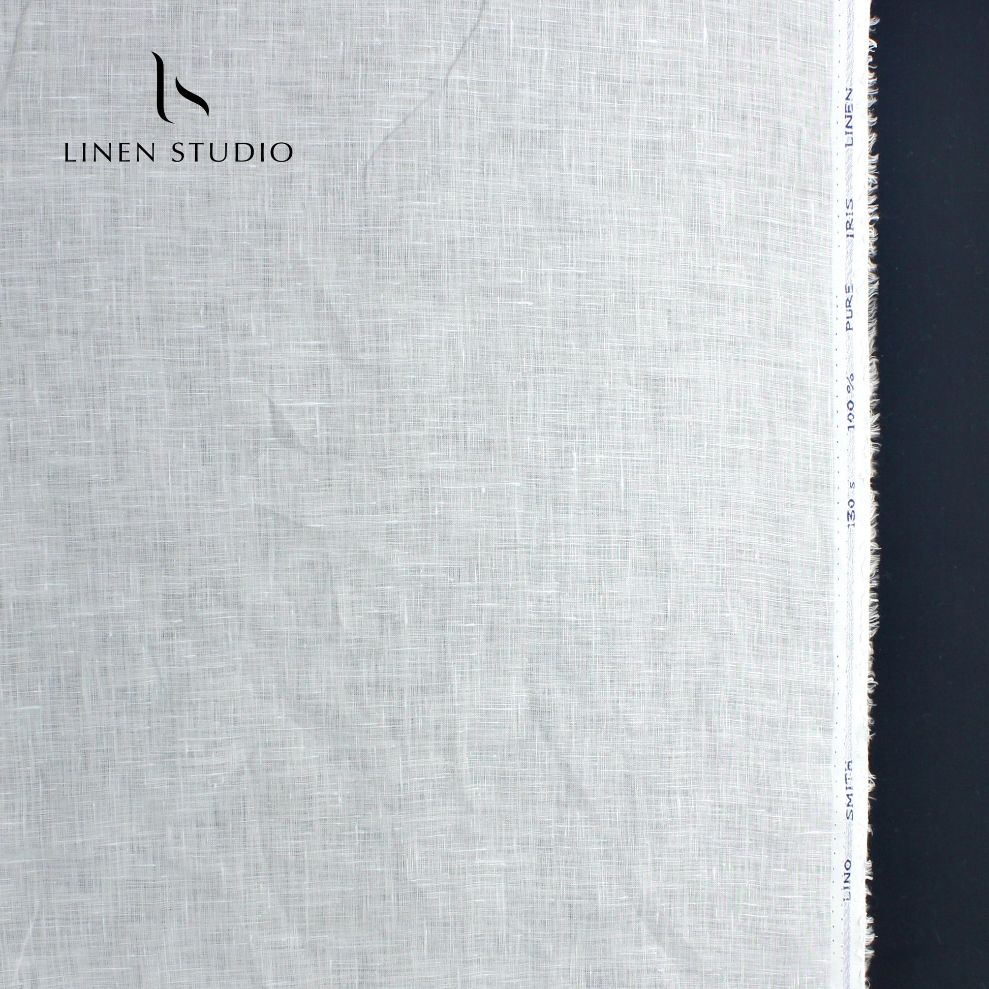 130 Lea White - Pure Linen Fabric – Linen Studio