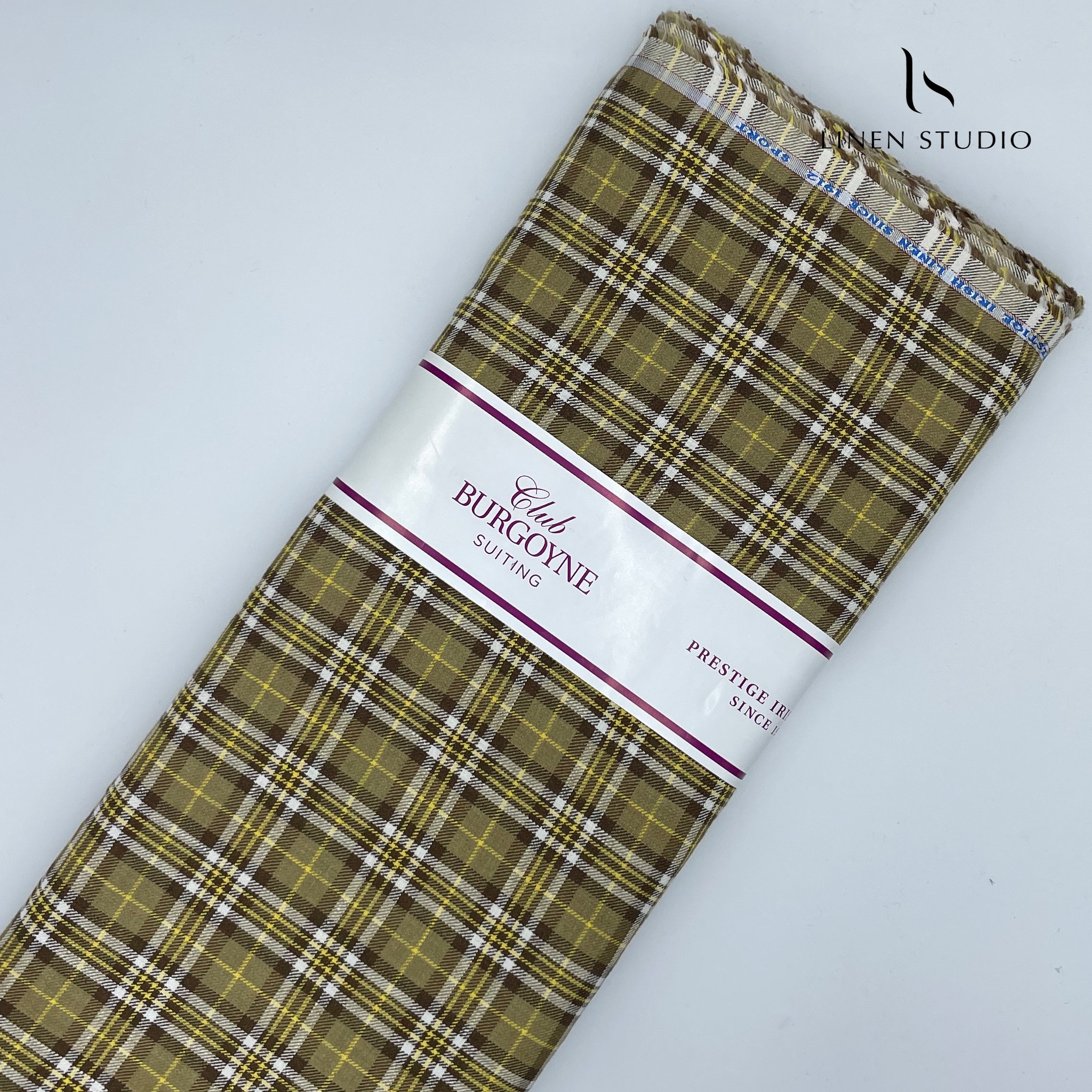 Burgoyne Pure Linen Suiting Checks - Olive – Linen Studio