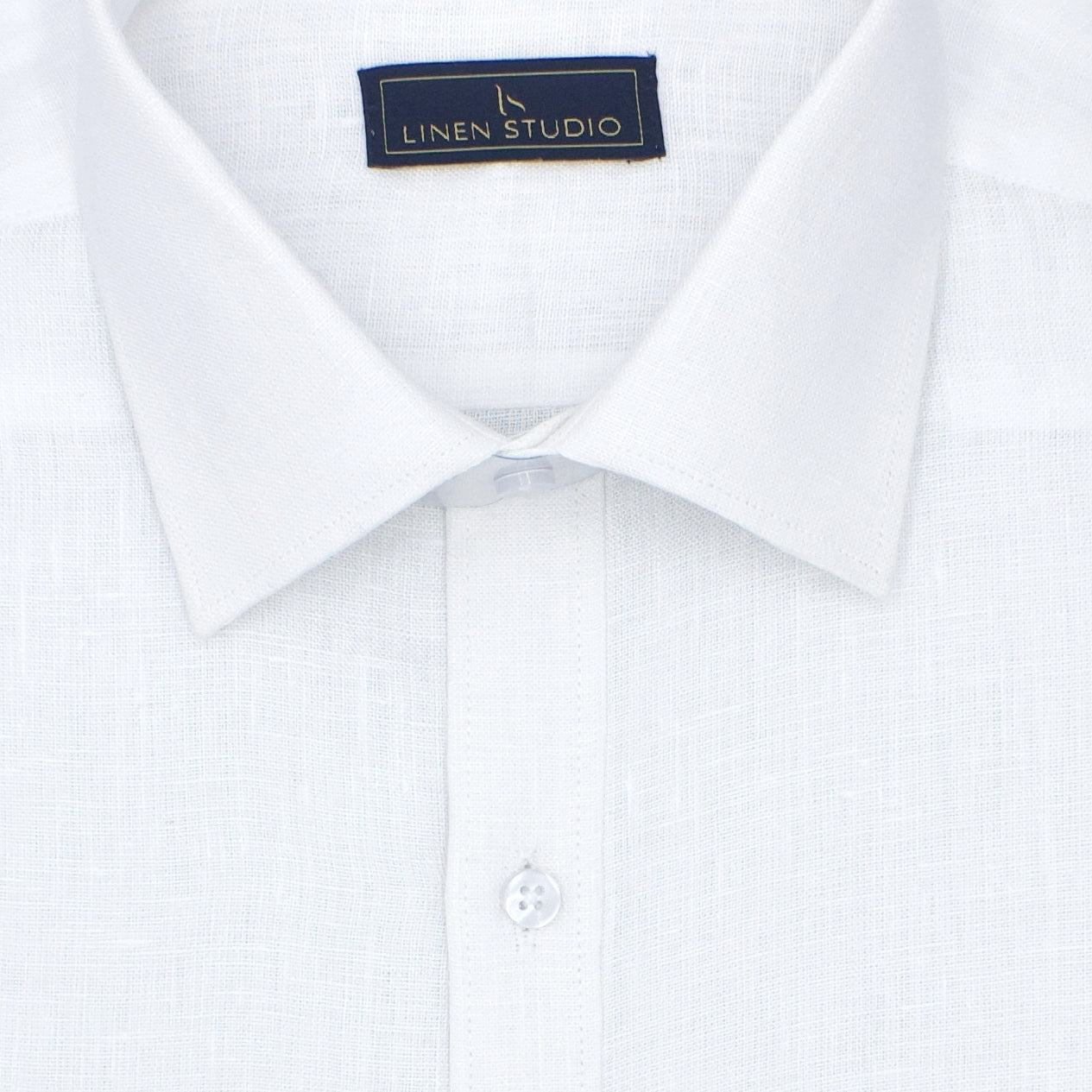 40 Lea White Readymade Pure Linen Shirt