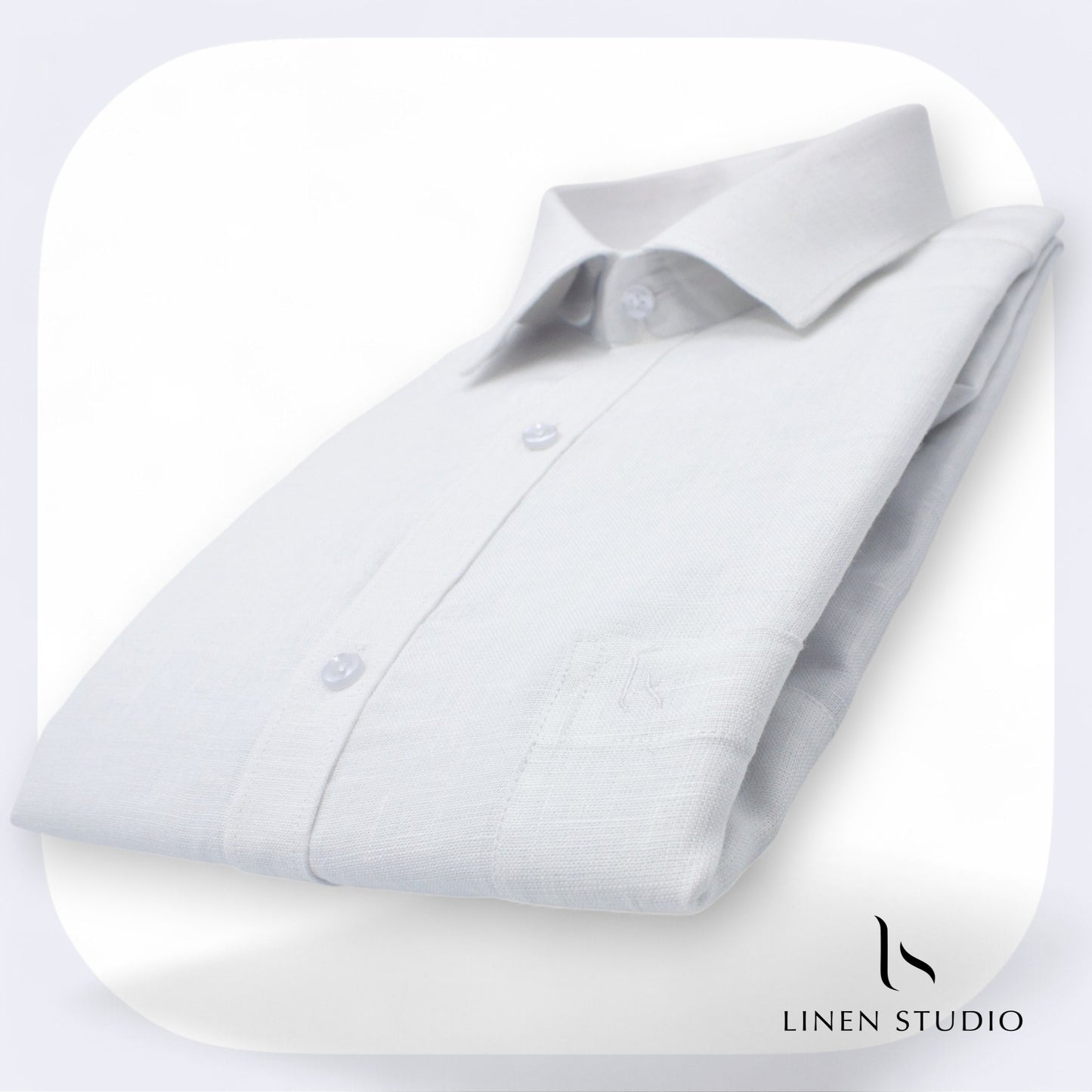 40 Lea White Readymade Pure Linen Shirt