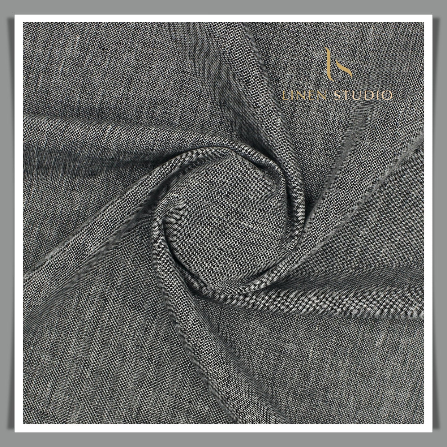 44 Lea Pure European Linen - Dark Grey - Linen Studio