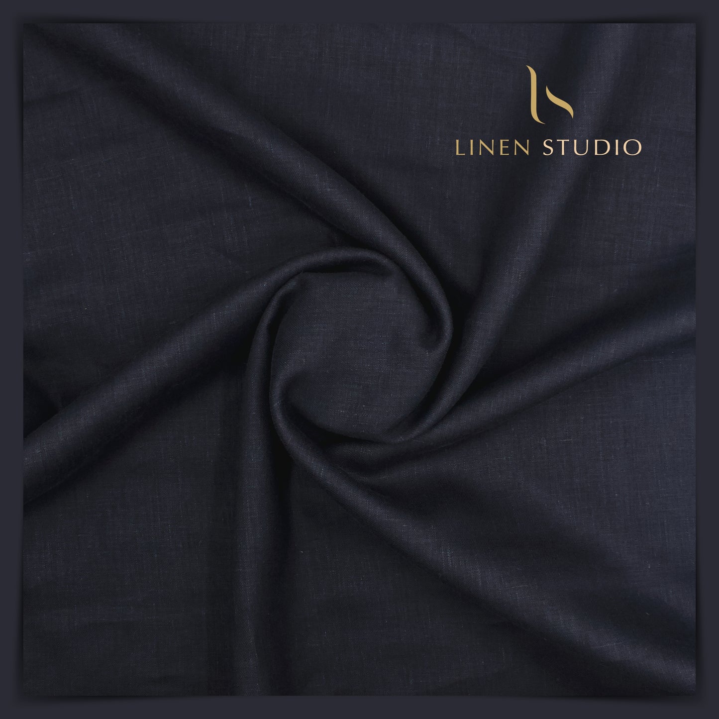 Pure European Linen 40 Lea x 40 Lea - Deep Navy Blue