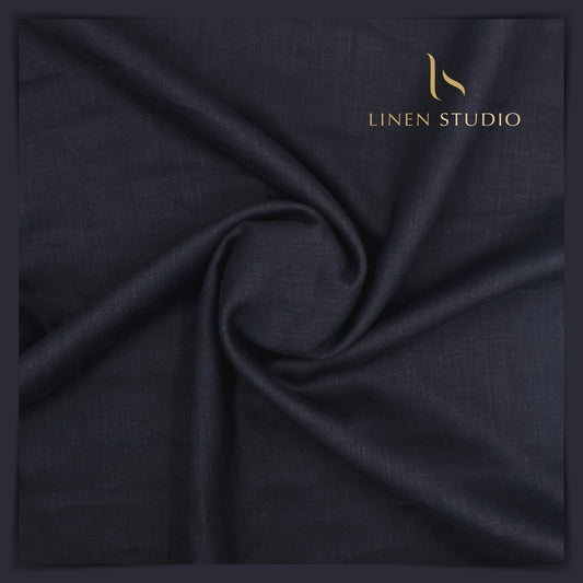 Pure European Linen 40 Lea x 40 Lea - Deep Navy Blue