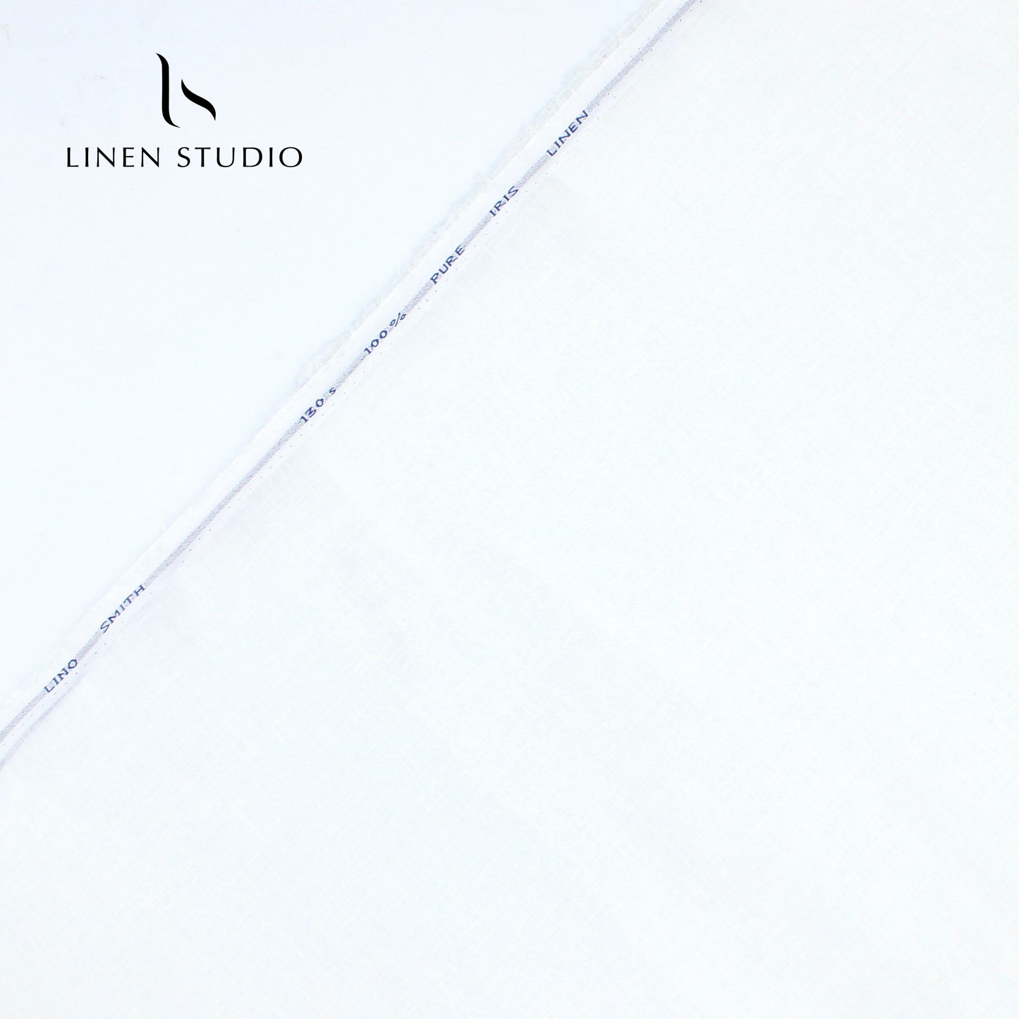 130 Lea White - Pure Linen Fabric