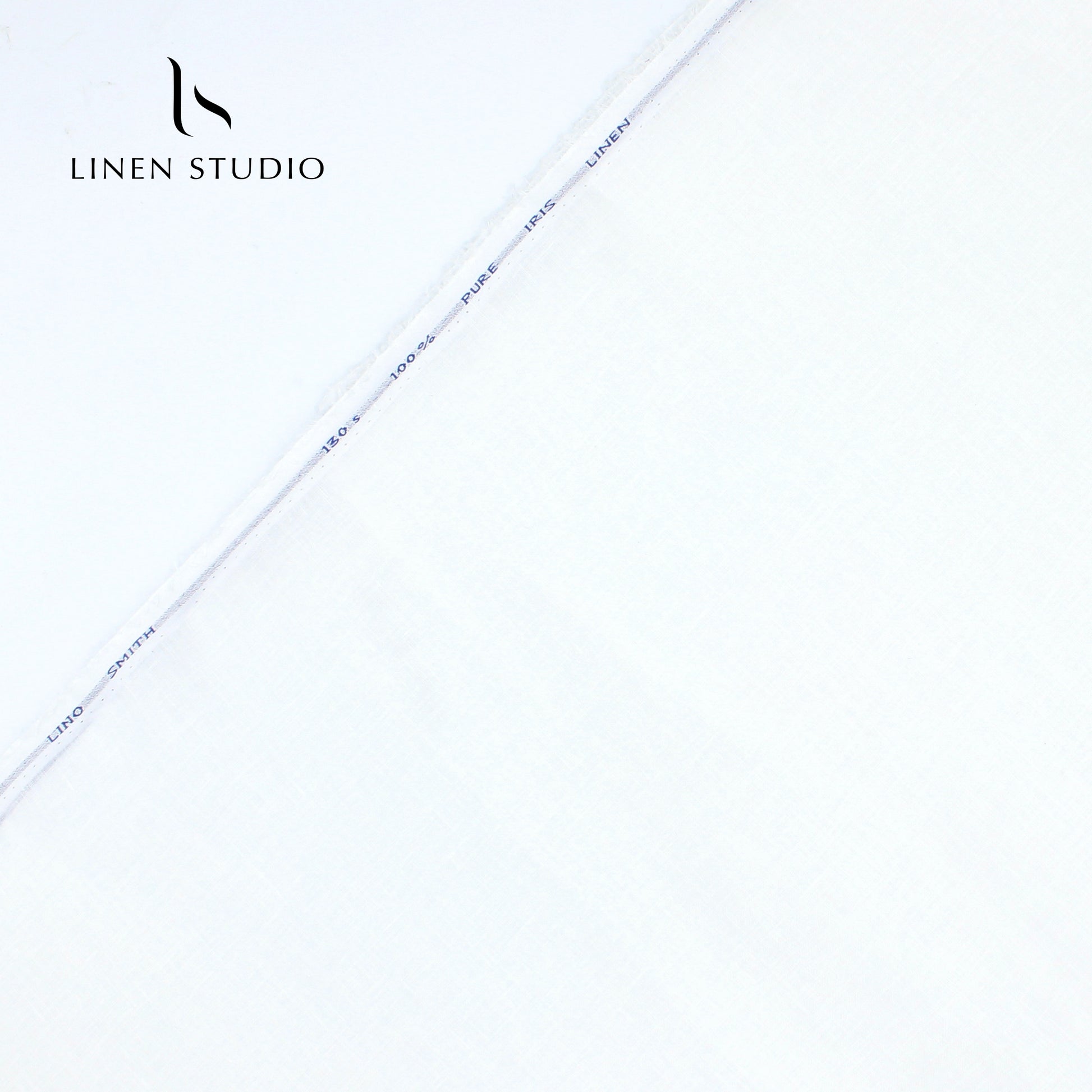 130 Lea White - Pure Linen Fabric – Linen Studio