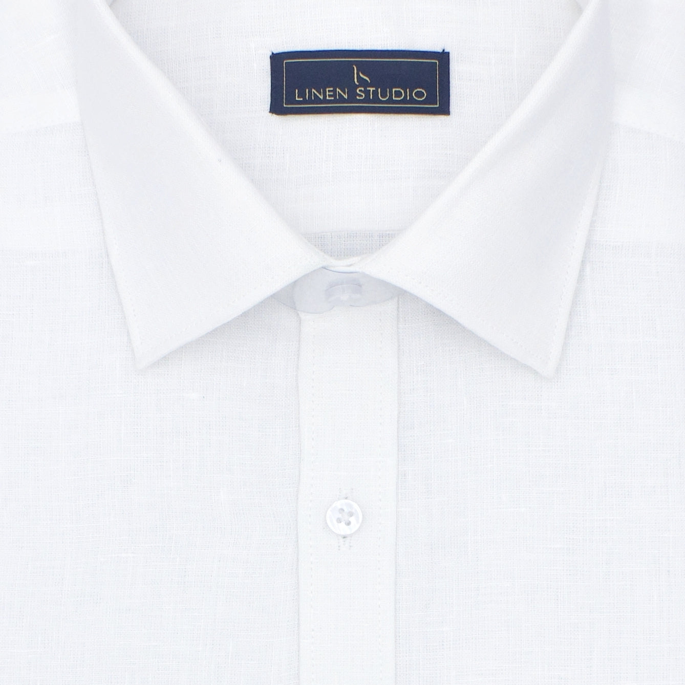 60 Lea White Readymade Pure Linen Shirt