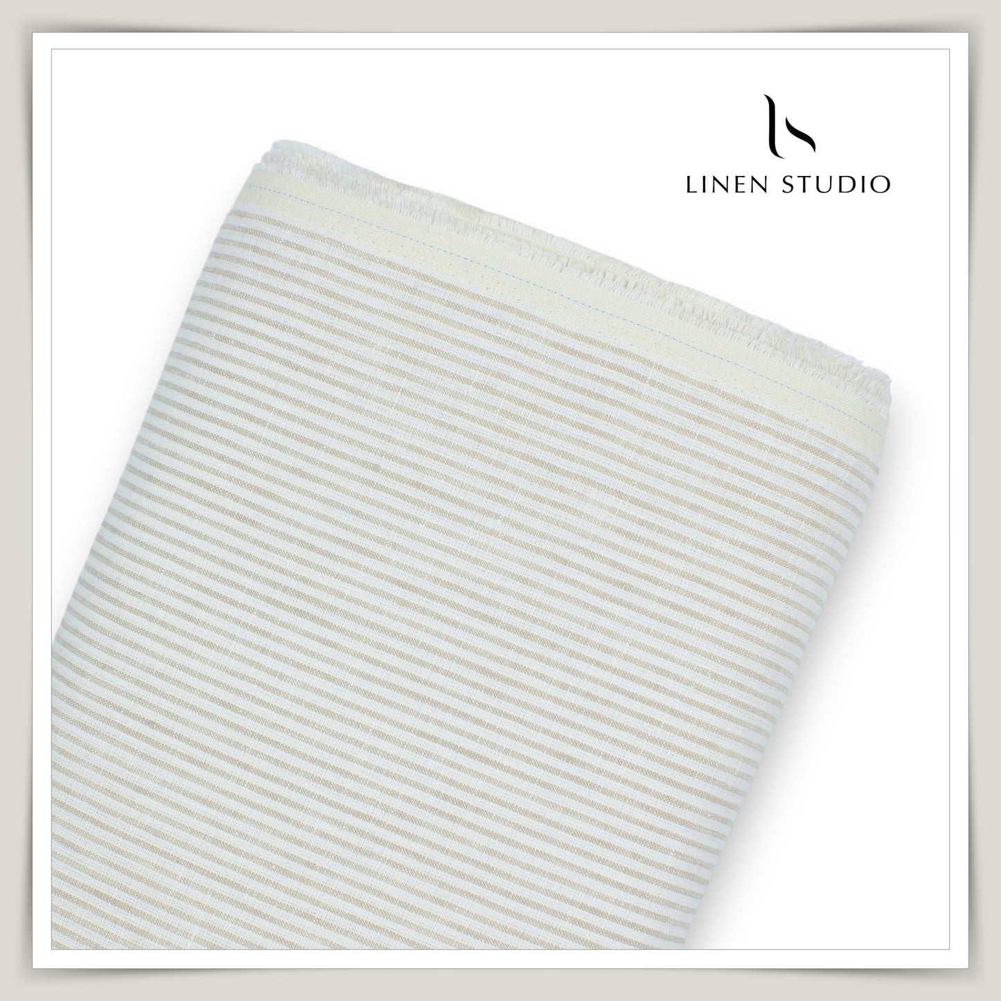 60 Lea Natural Stripes Shirting - Italian without selvage