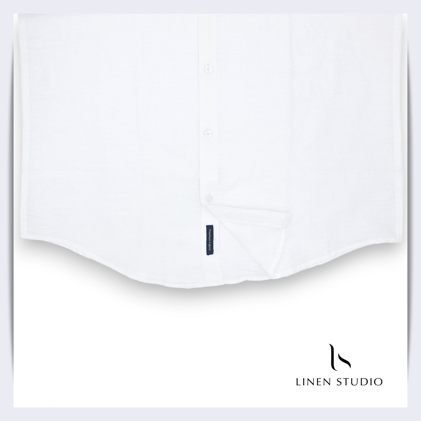 65/35 White Linen Cotton White Readymade Shirt