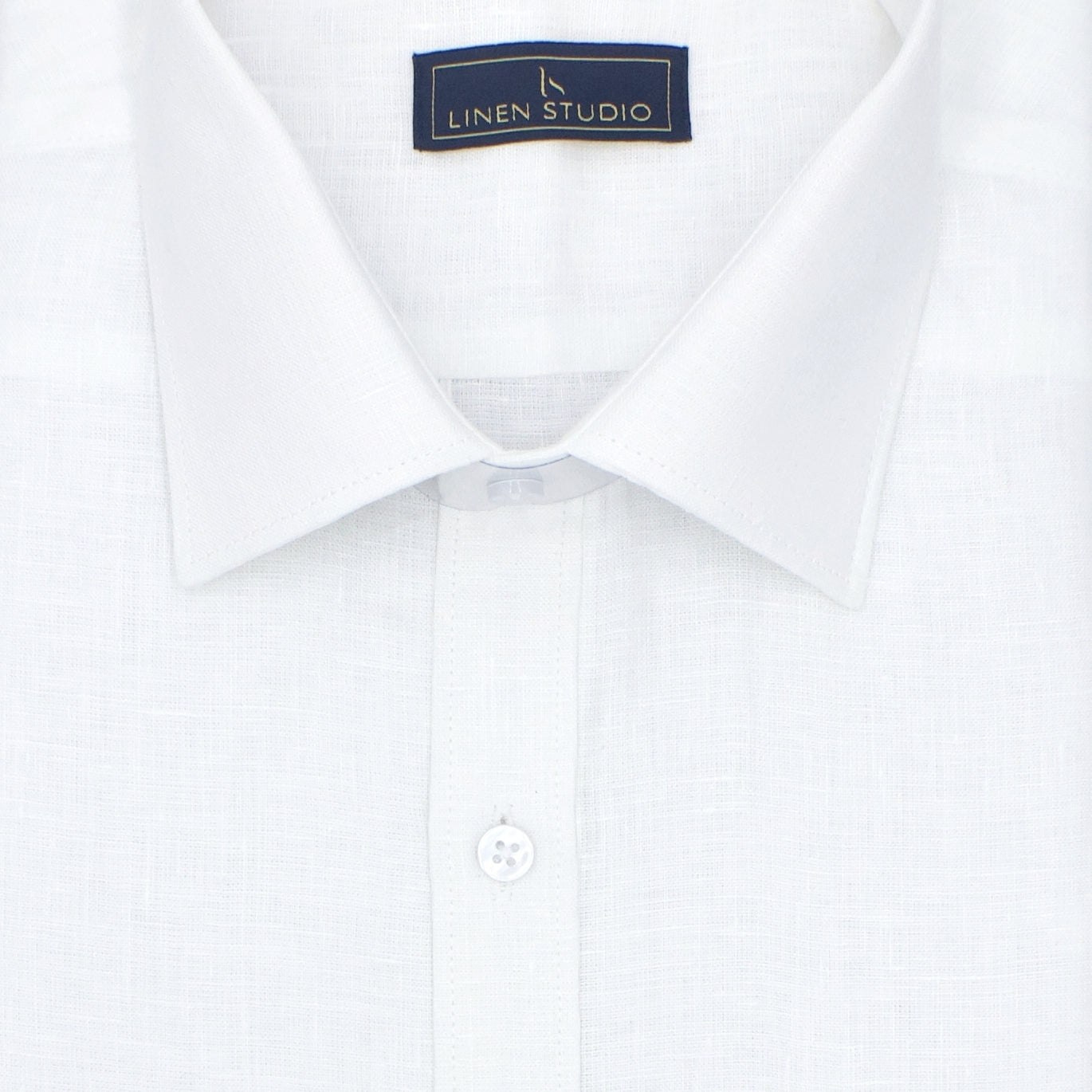 70 Lea White Readymade Pure Linen Shirt