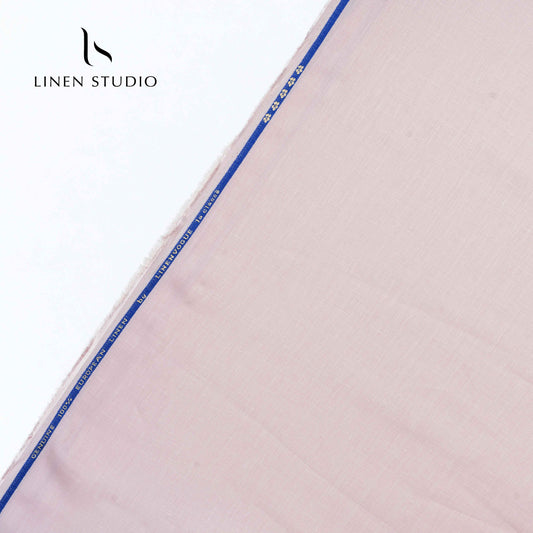 Premium Pure Linen Suiting by Linen Vogue - Baby Pink