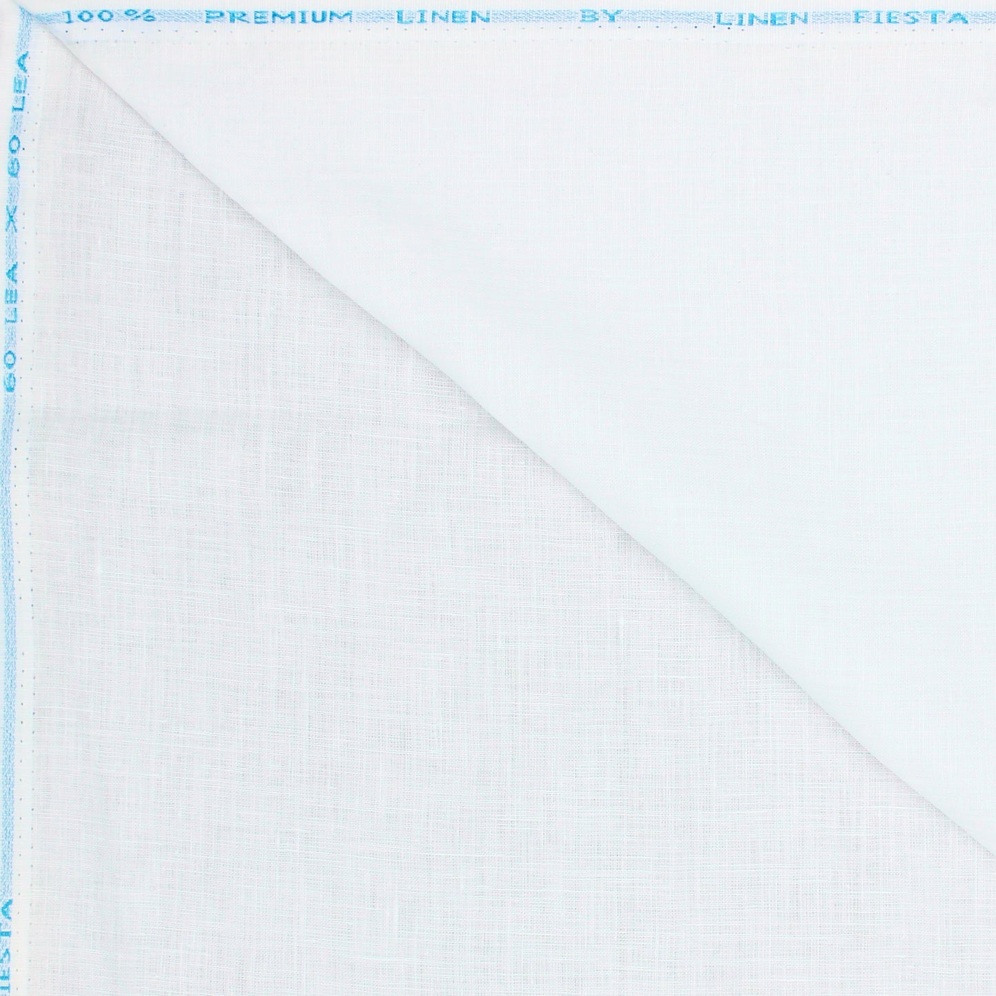 Linen Fiesta 60 Lea Plain Shirting - White