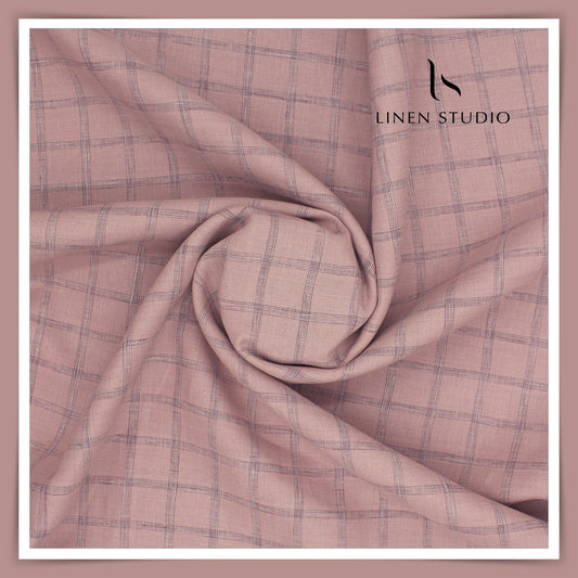 Burgoyne 70 Lea Premium Linen Shirting - Flamingo