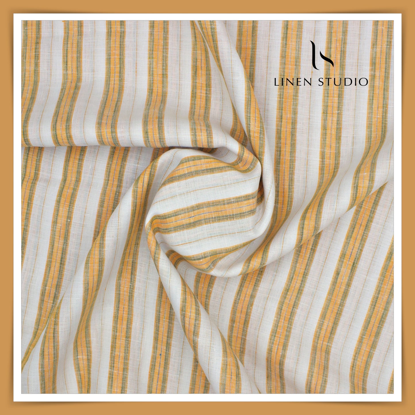 Burgoyne Pure Linen Fancy Striped Shirting