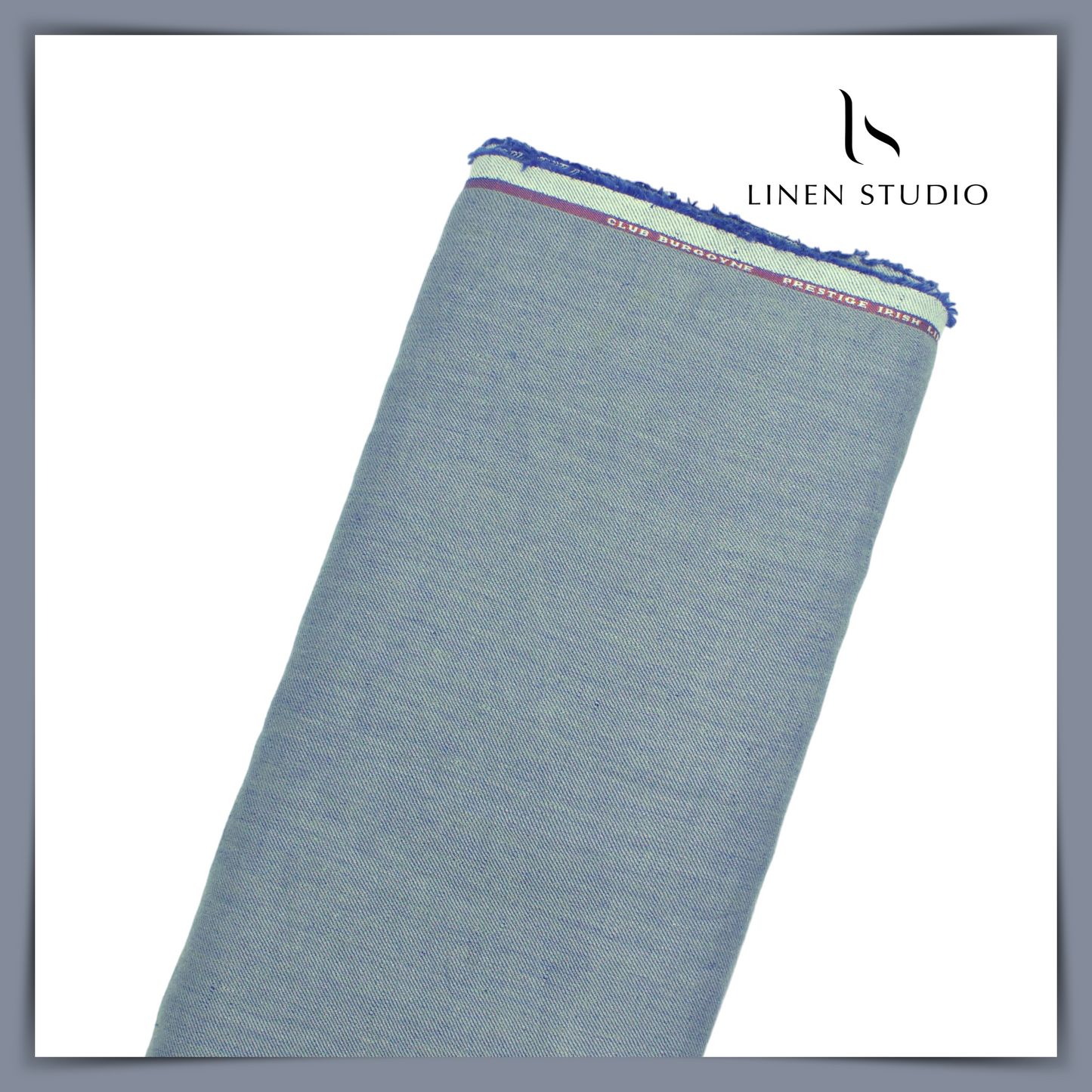 Burgoyne Premium Linen Suiting - Slate Blue