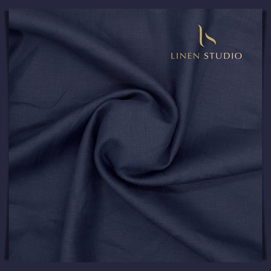 Burgoyne Premium Linen 70 Lea - Deep Ink Blue