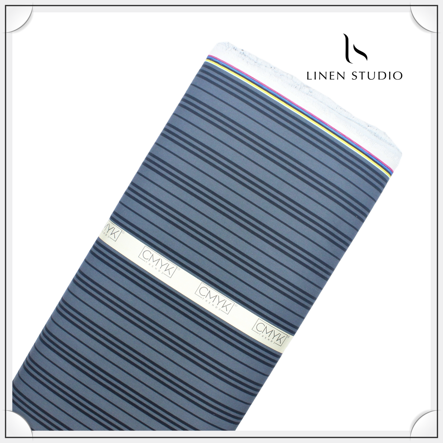 Imported Cotton Blend G/B Stripes