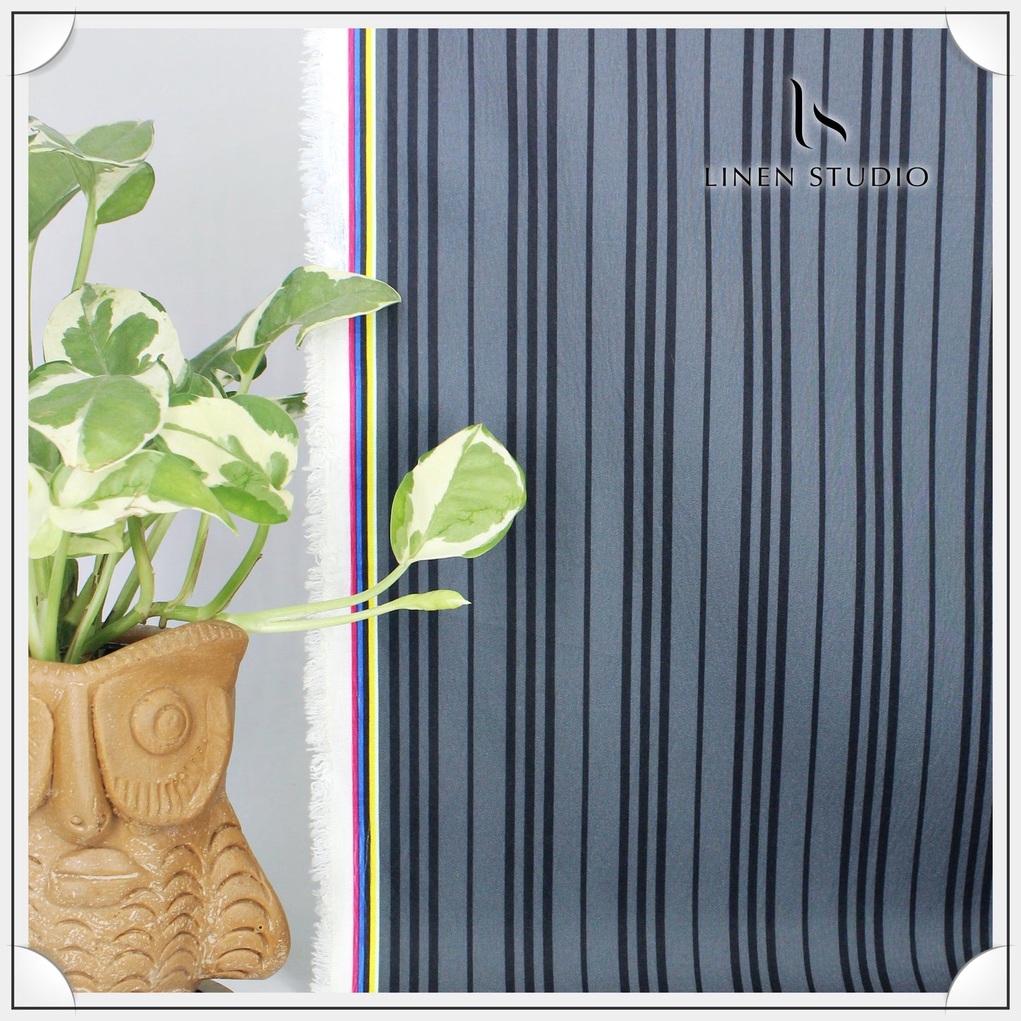 Imported Cotton Blend G/B Stripes