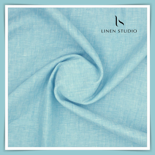 60 Lea Pure European Linen - Blue Plain