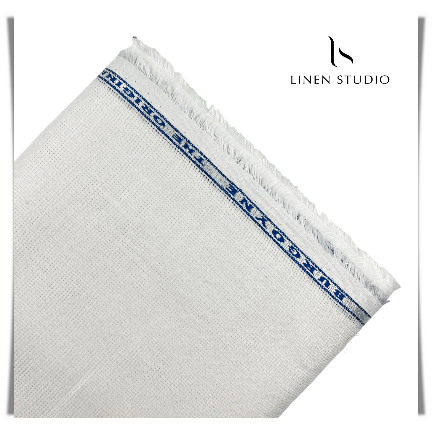 White Netted Burgoyne - Pure Linen 70 Lea