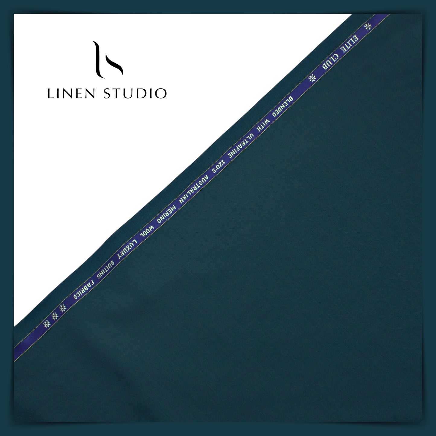 120's Australian Merino Wool by Georgia Gullini Italy - Teal (60% SALE)