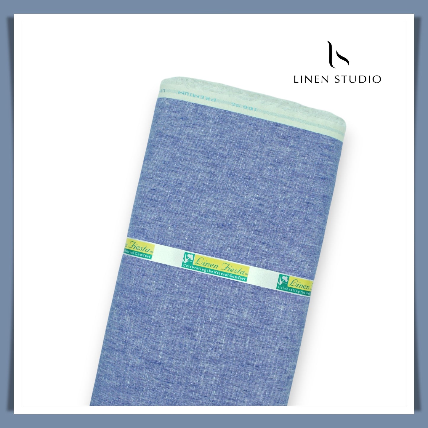 Premium Linen Suiting 40 Lea - Cornflower Blue