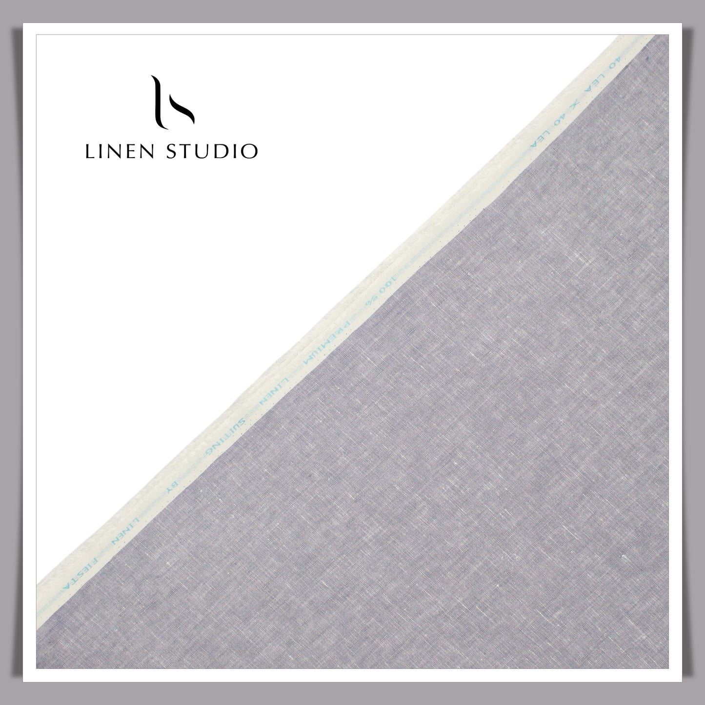 Premium Linen Suiting 40 Lea - Lavender Grey