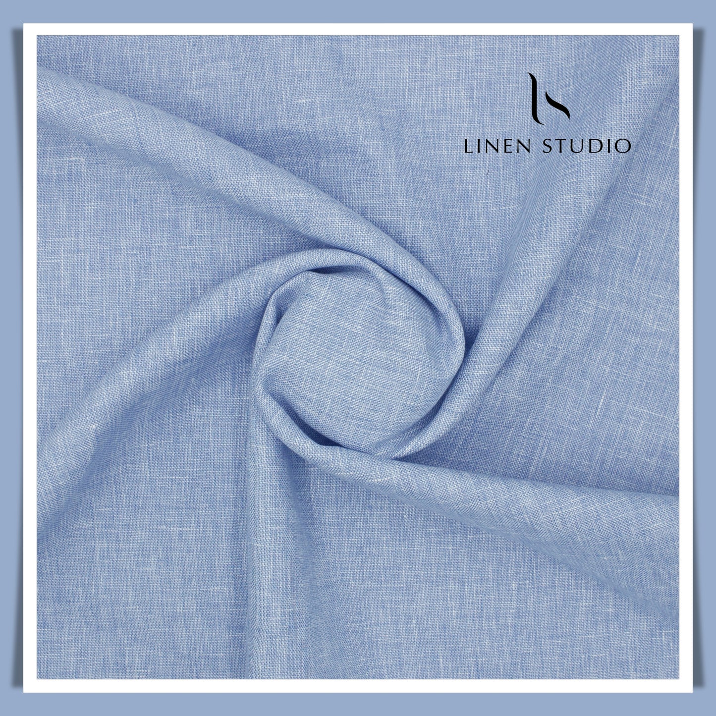 Premium Linen Suiting 40 Lea Textured - Baby Blue (Zoom in)