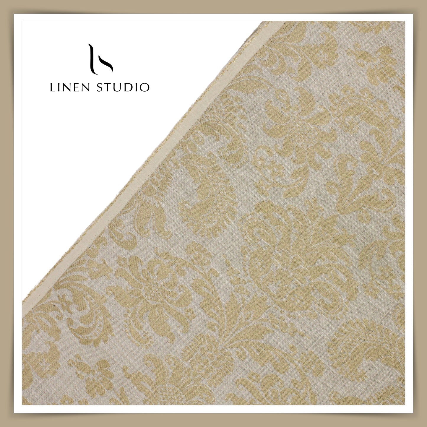 Illuminated Gold Jacquard - Jacket Fabric (thick)