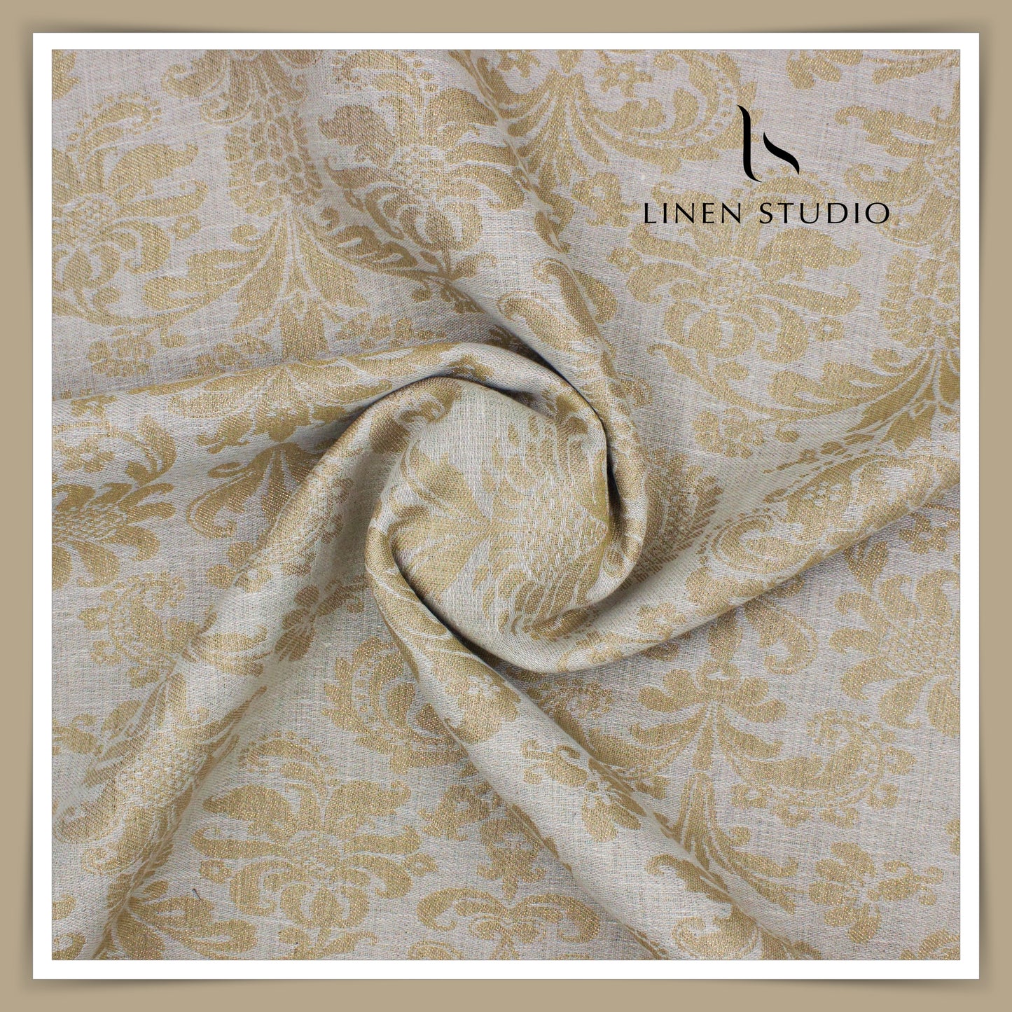 Illuminated Gold Jacquard - Jacket Fabric (thick)