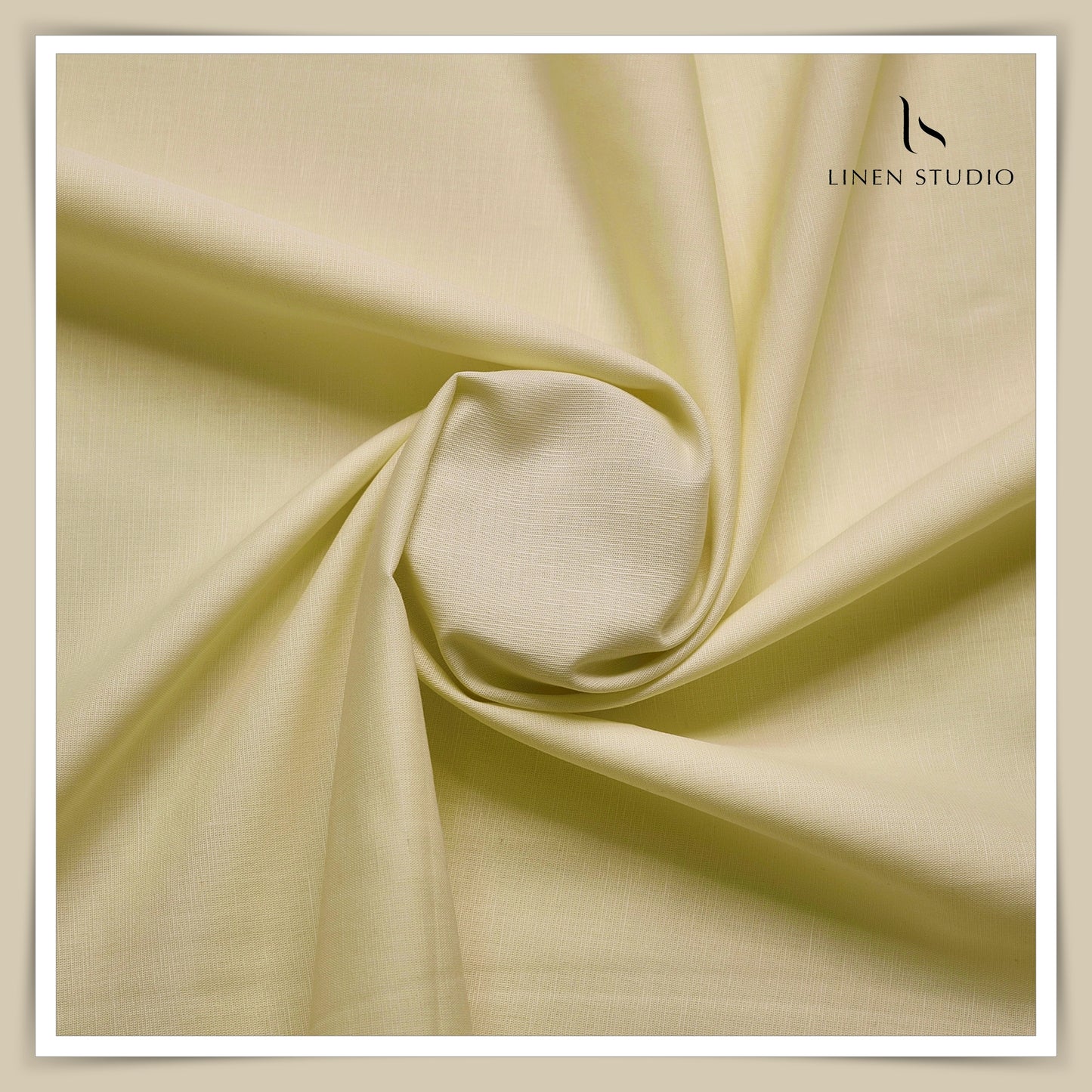 Cotton 60% blended with Linen 40% - Lemon Yellow