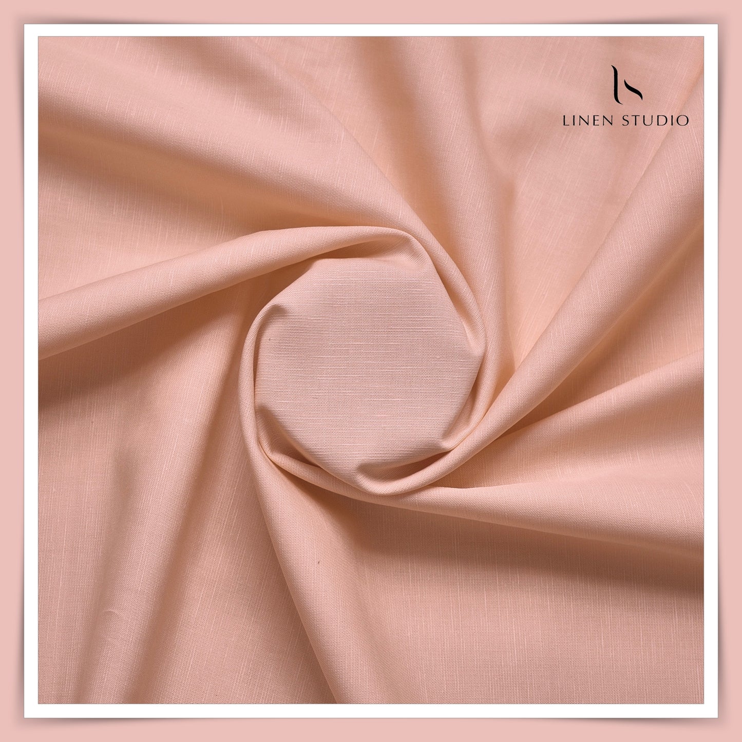 Cotton 60% blended with Linen 40% - Blush