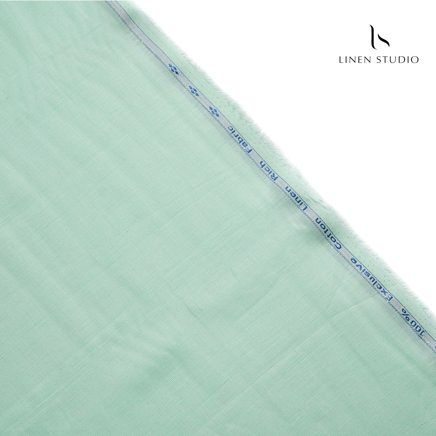 Cotton 60% blended with Linen 40% - Light Aqua