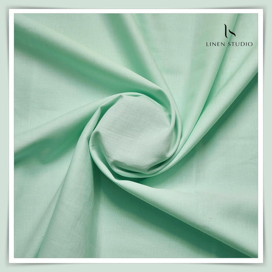 Cotton 60% blended with Linen 40% - Light Aqua