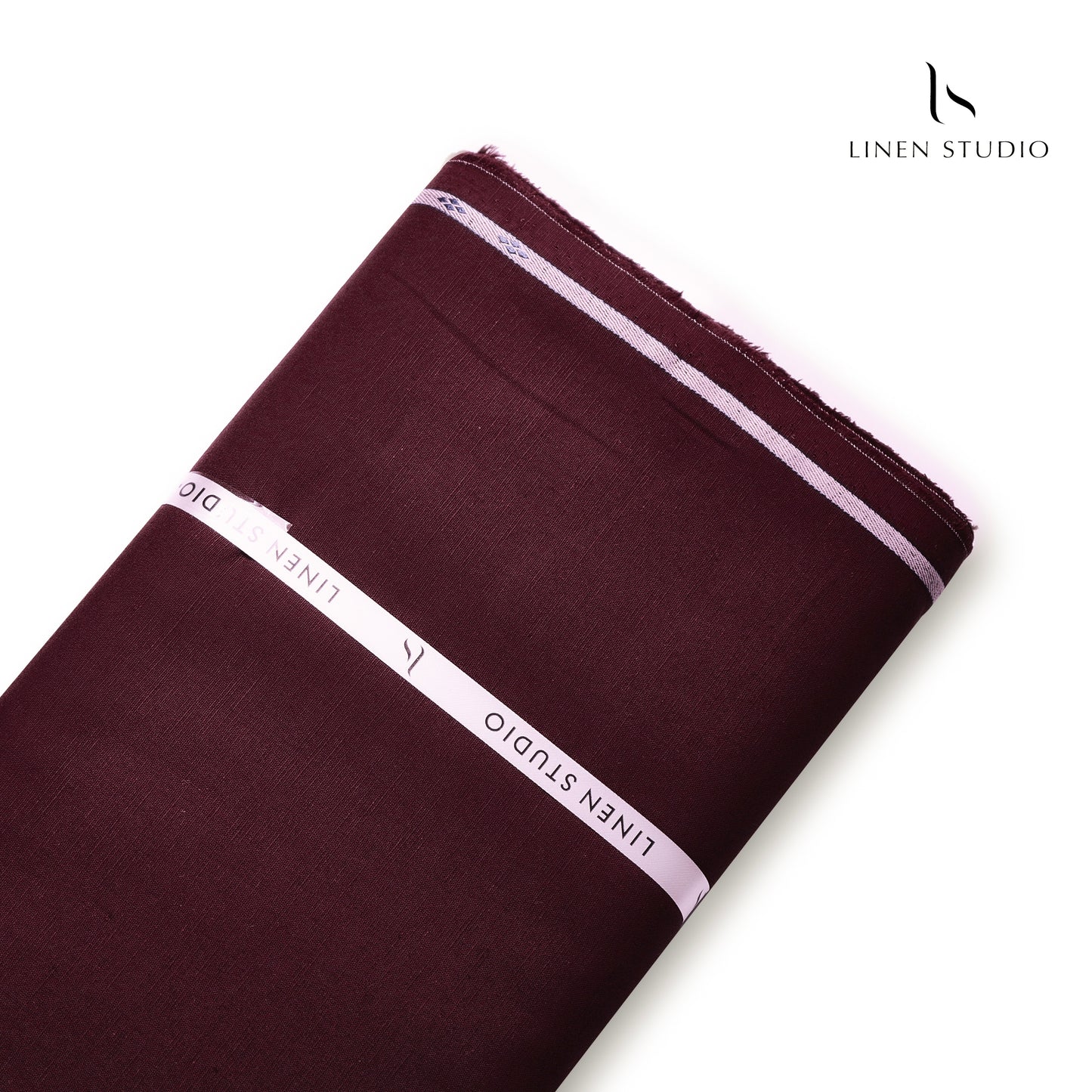 Cotton 60% blended with Linen 40% - Dark Maroon