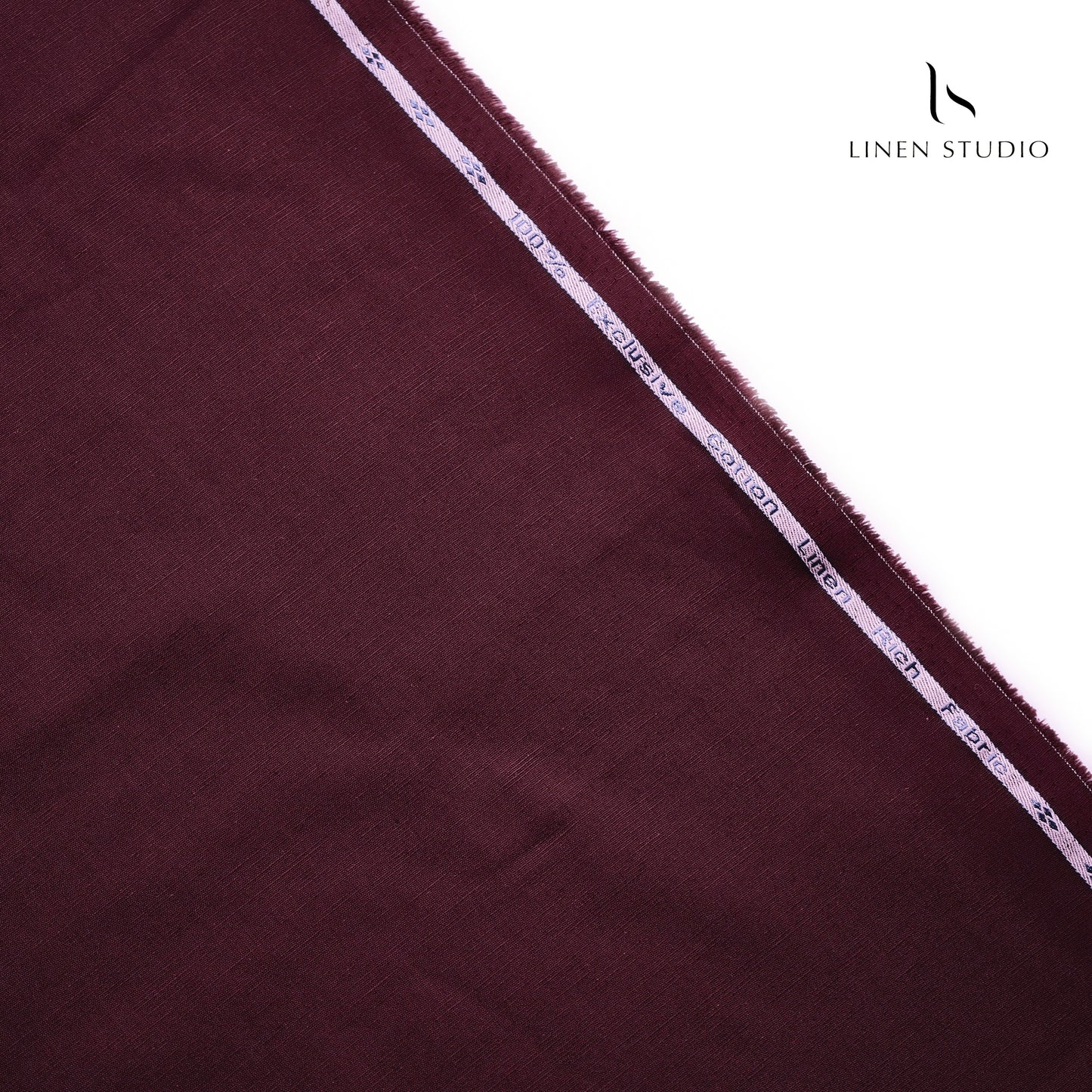 Cotton 60% blended with Linen 40% - Dark Maroon