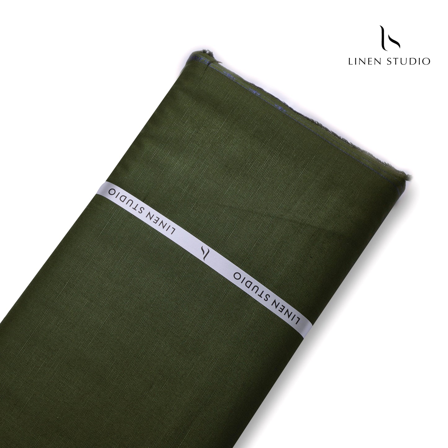 Cotton 60% blended with Linen 40% - Dark Green