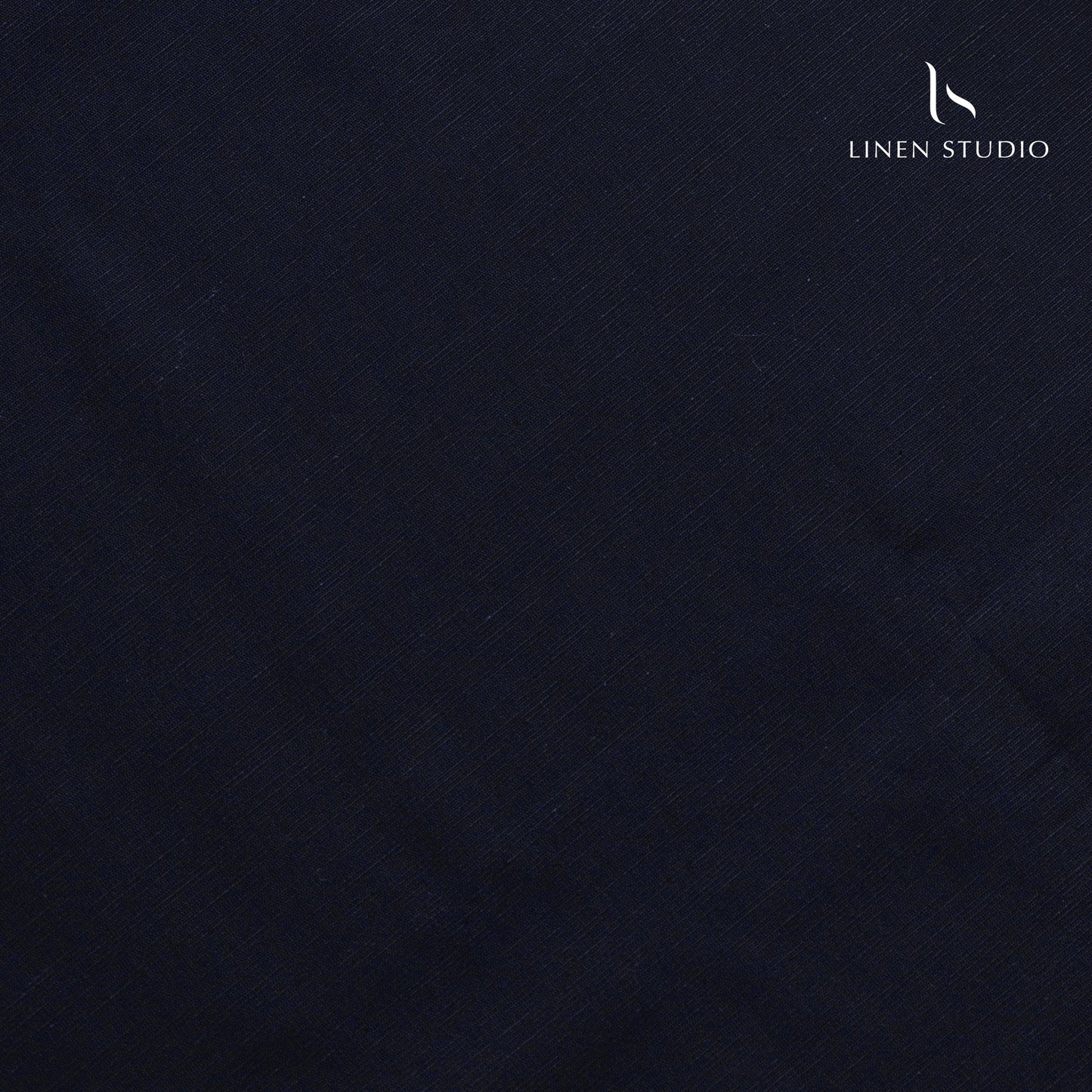 Cotton 60% blended with Linen 40% - Navy Blue