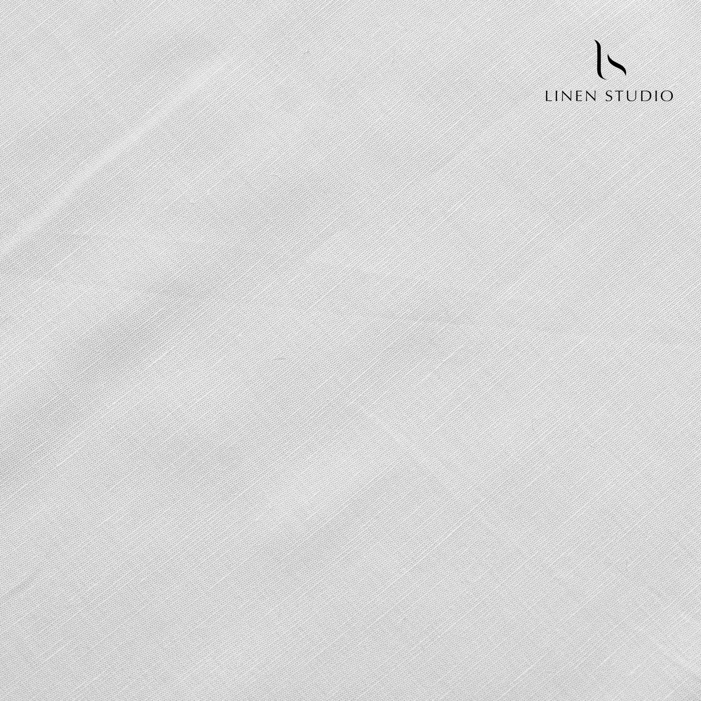 Cotton 60% blended with Linen 40% - Pure White