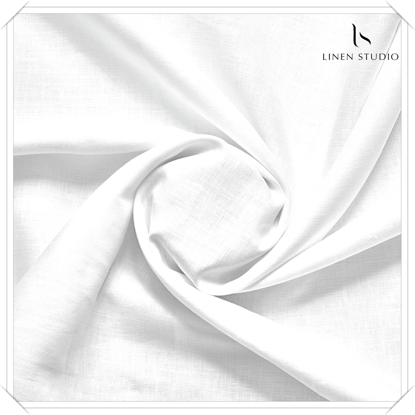 40 Lea White Shirting by Linen Studio (100% Pure European Linen)