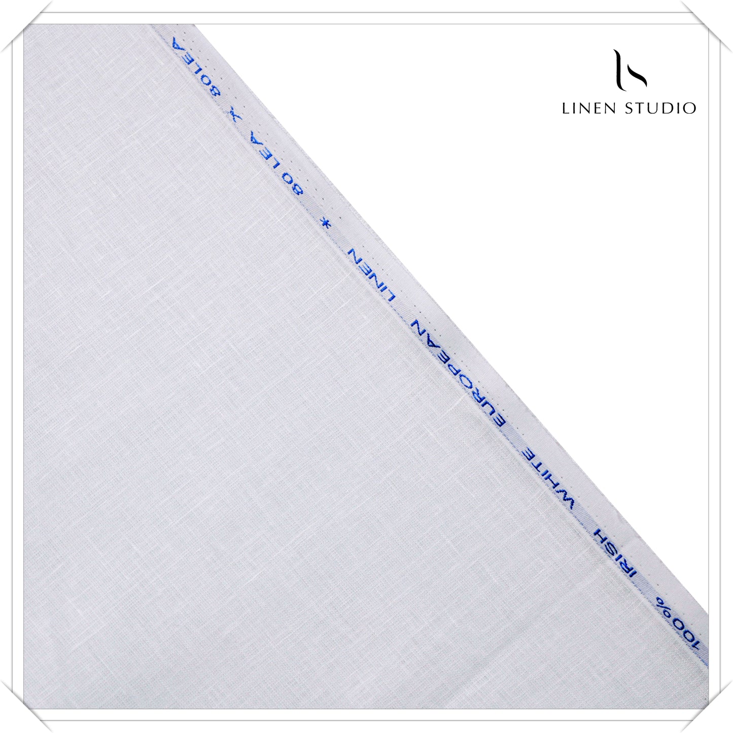 80 Lea White Shirting by Linen Studio (100% Pure European Linen)