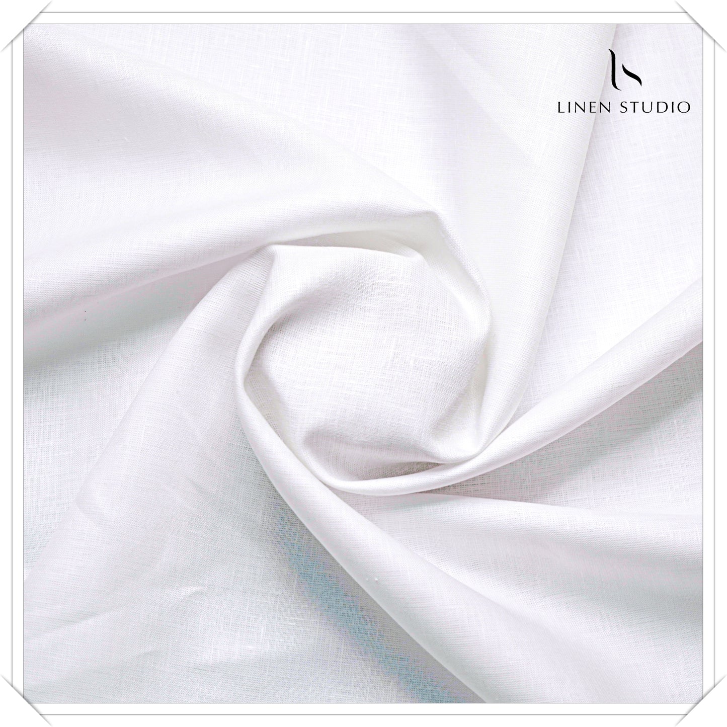 80 Lea White Shirting by Linen Studio (100% Pure European Linen)