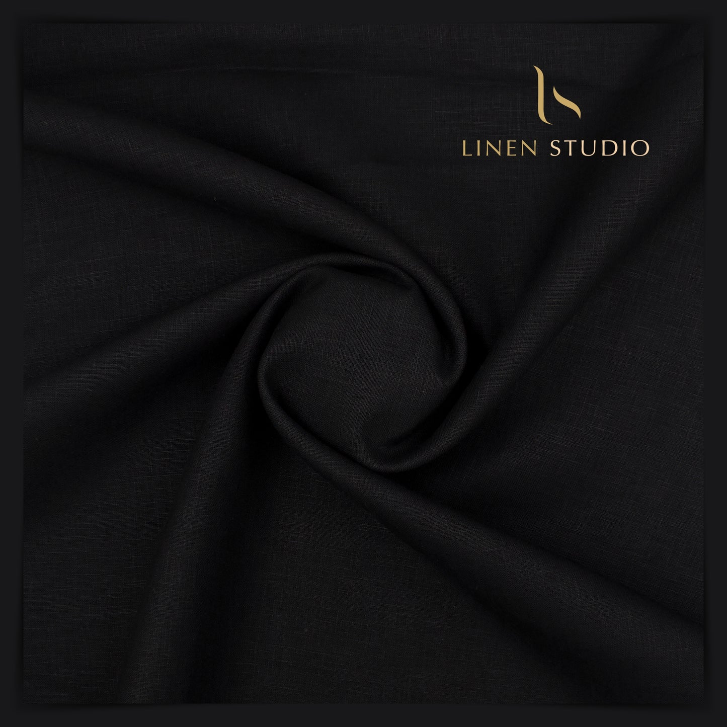 Pure Linen Trouser Fabric - Slub Black