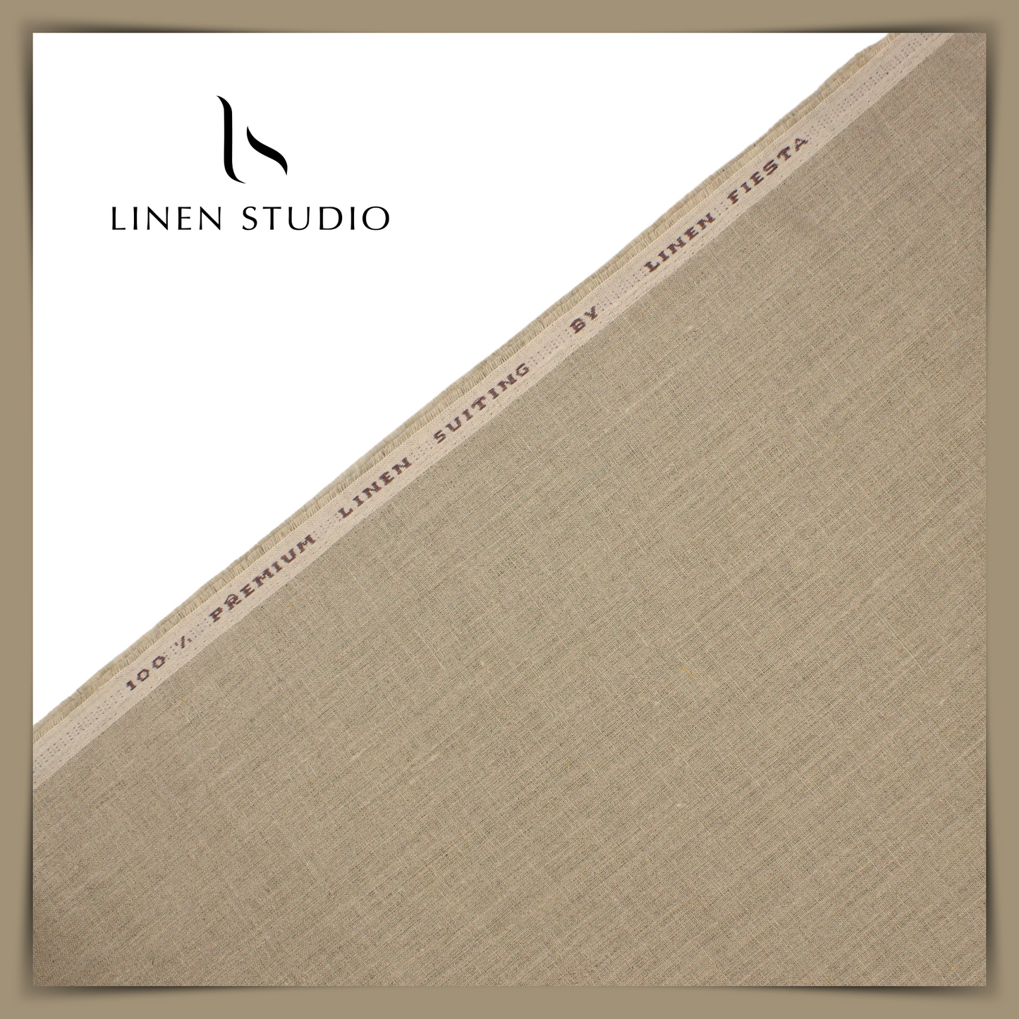 Pure Linen Trouser Fabric - Slub Natural