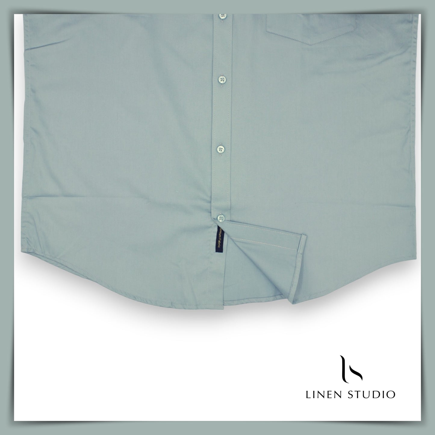 Pure Cotton 60's Count Plain Shirt - Marine Green