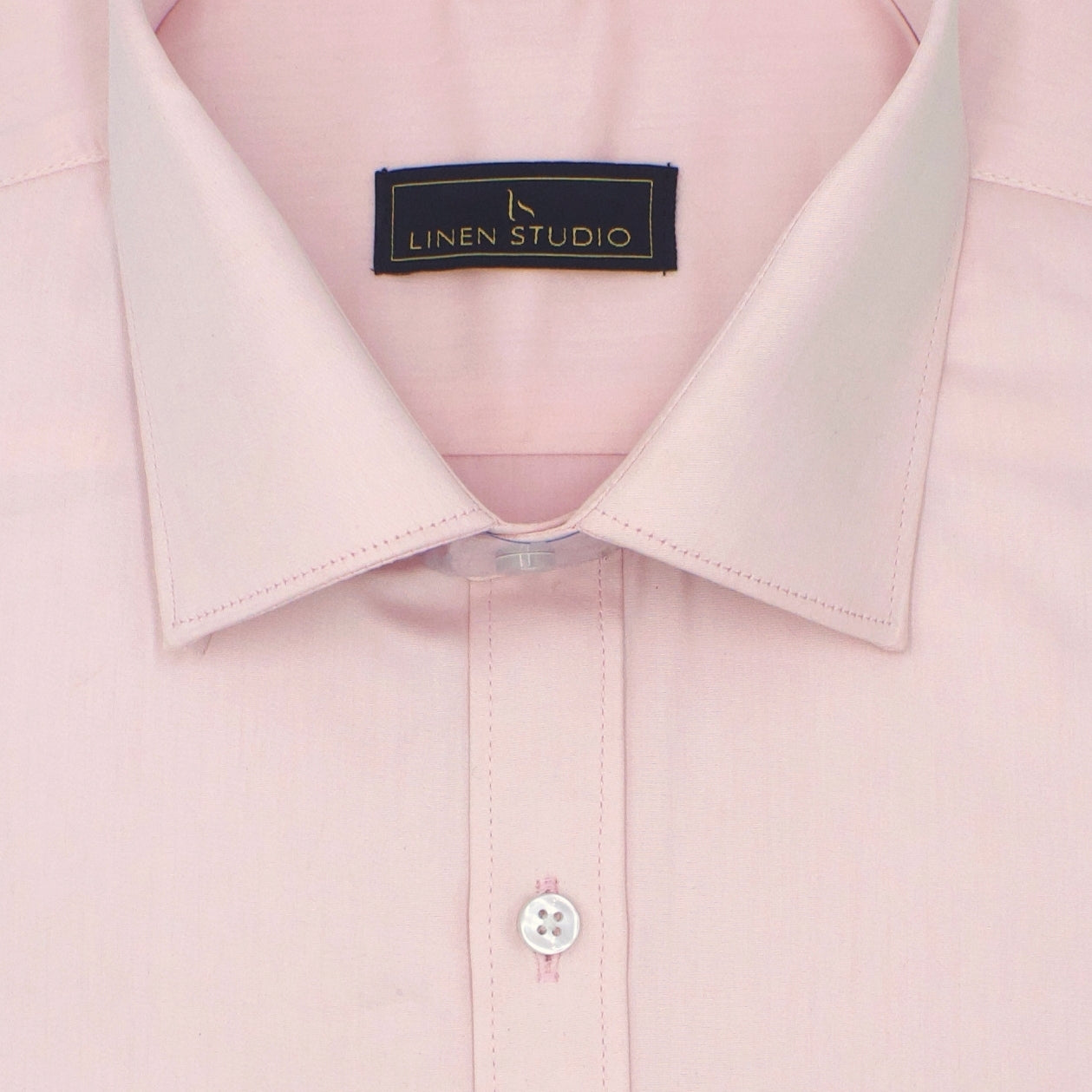 Pure Cotton 100's Count Plain Shirt - Light Pink