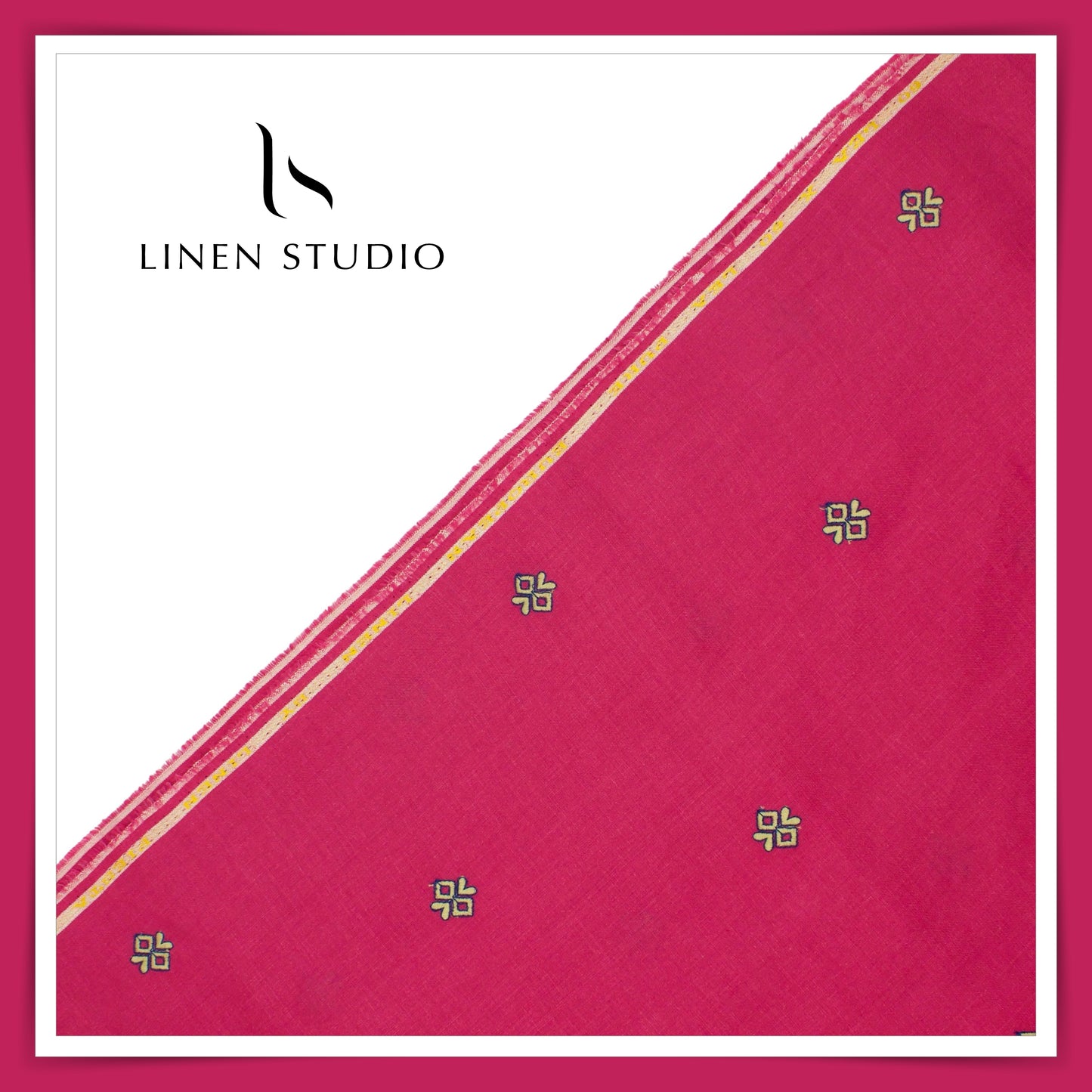 Premium Linen Embroidery - Rani