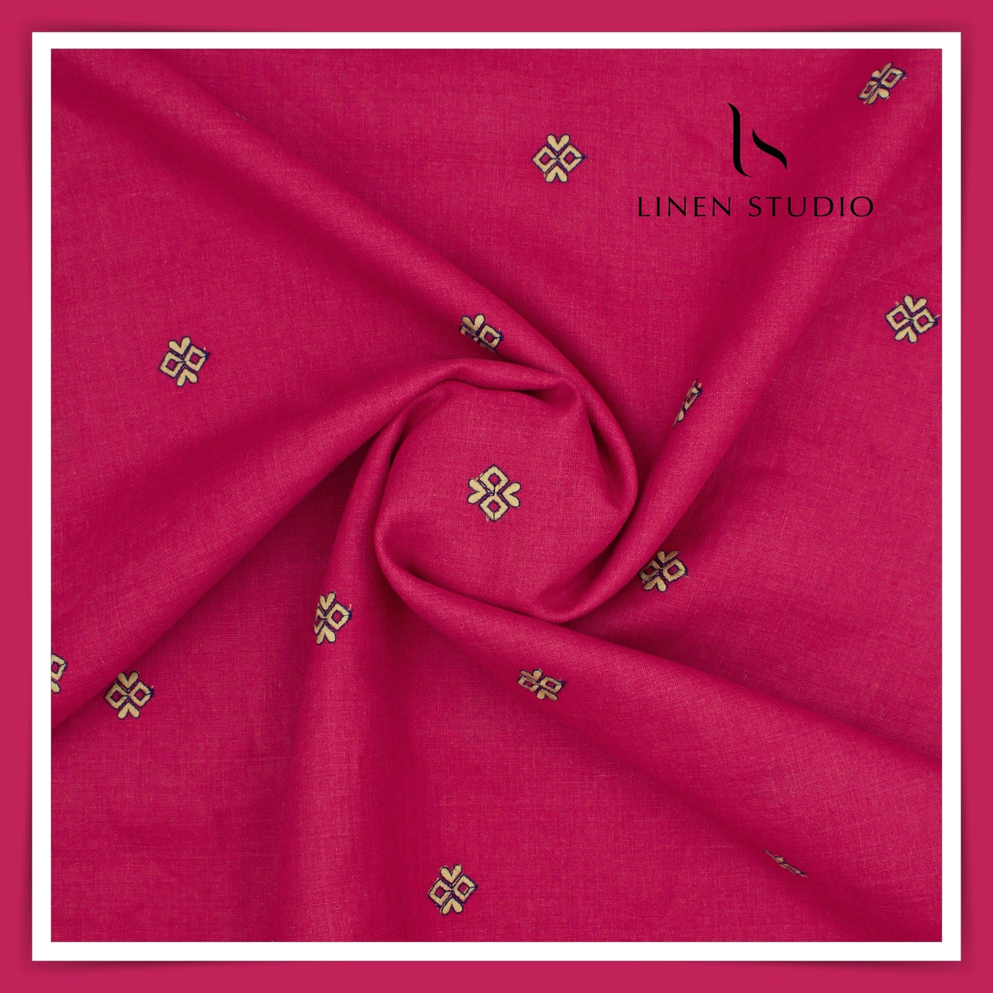 Premium Linen Embroidery - Rani