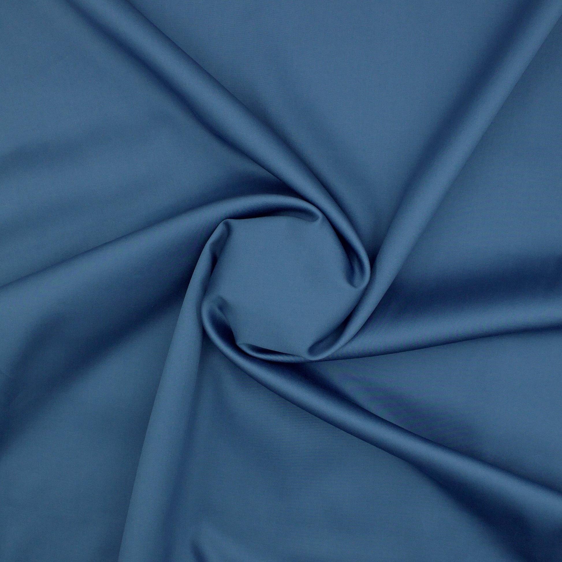 Luthai Luxesatin  100% Cotton Satin Shirting  - Metallic Blue - Linen Studio