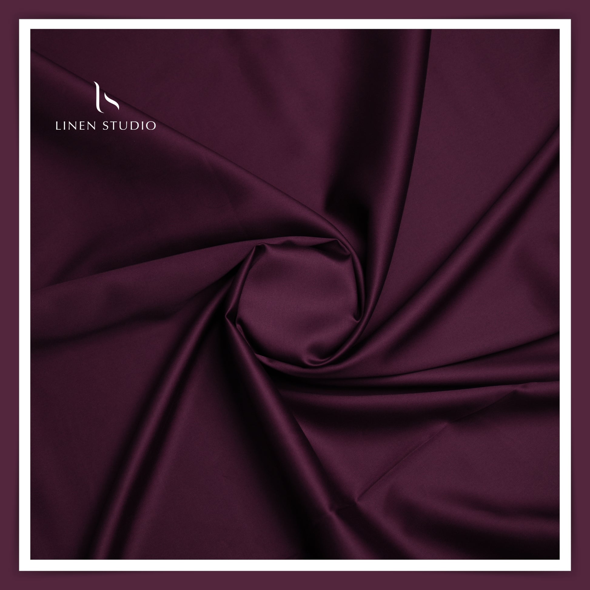 Luthai 100% Cotton Luxesatin Shirting  - Sangria - Linen Studio