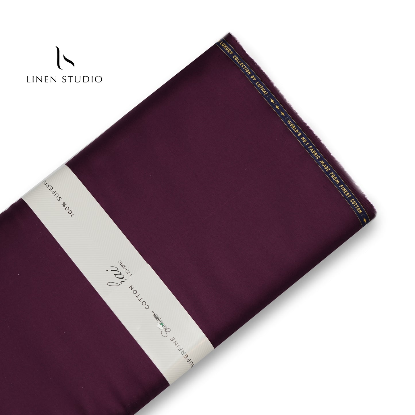 Luthai 100% Cotton Luxesatin Shirting  - Sangria - Linen Studio